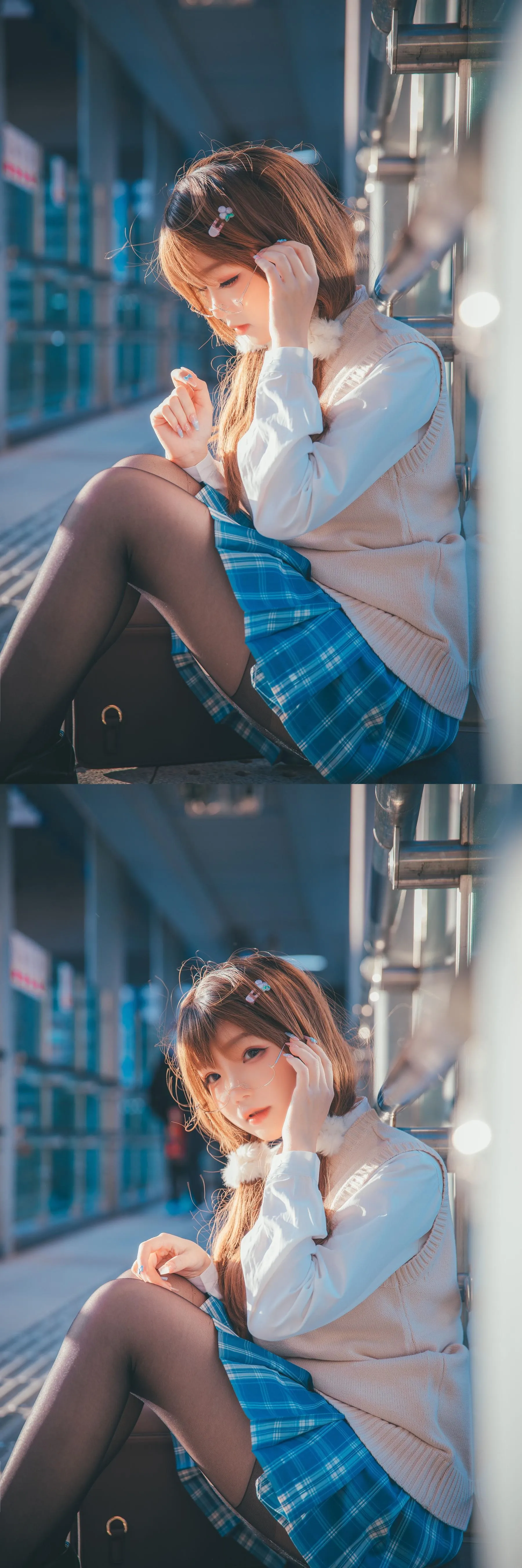 雪晴Astra – NO.32 JK夕阳 [26P]插图5